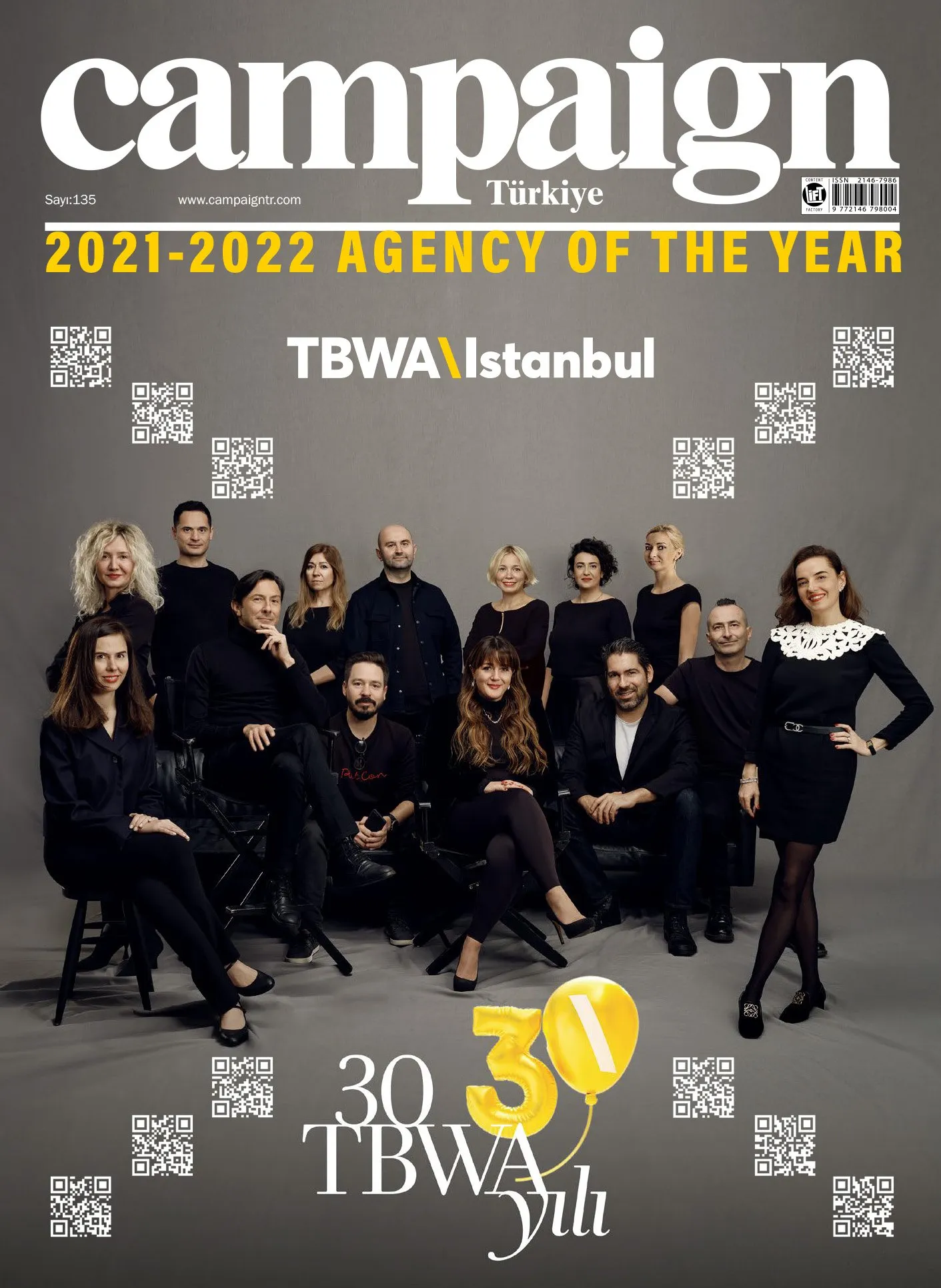Campaign Türkiye Sayı 135 kapağı, TBWA\İstanbul 30. yıl